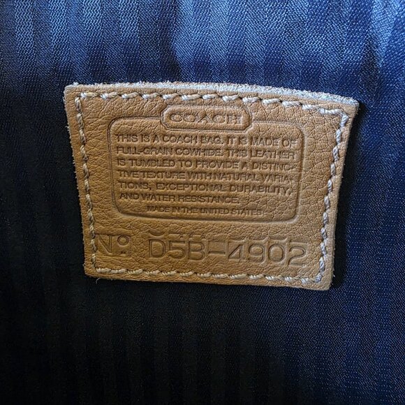 Rare Vintage COACH 4902 Crossbody Flap Bag Tan Pebbled Leather Auth USA - Picture 6 of 16